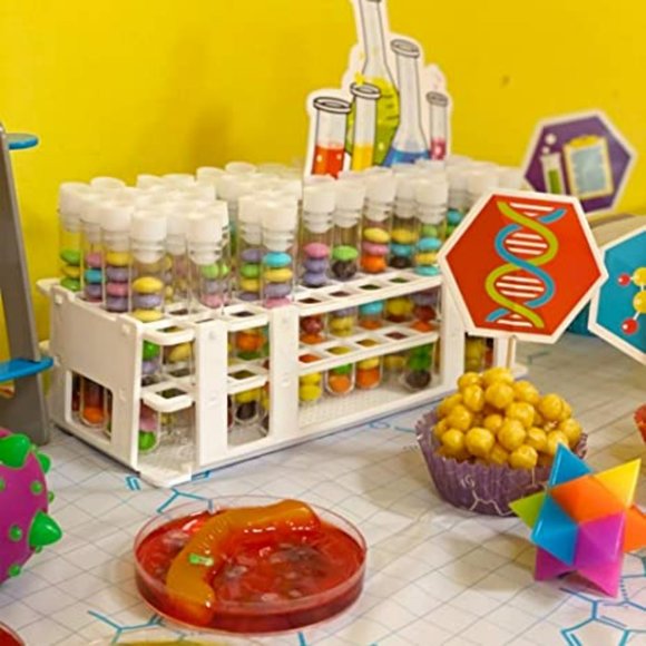 60 Holes Lab Test Tube Rack Holder for 16mm Test Tubes White Plastic - Picture 3 of 3